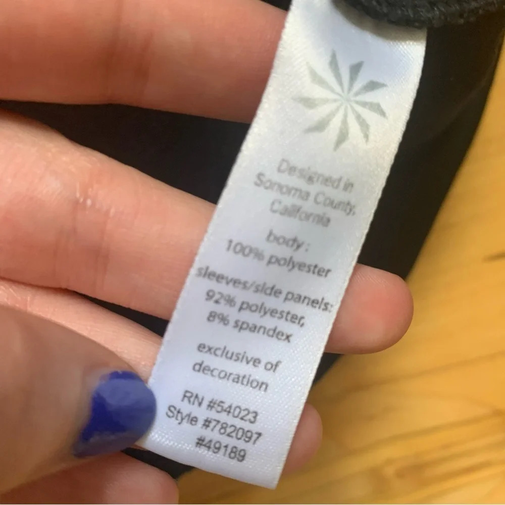 Athleta Reflective Jacket Black Athletic Zip Up Size Medium Brat Summer Green - Picture 6 of 8